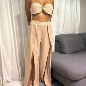 Elegant Cream Women's Jumpsuit